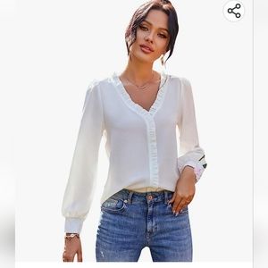 NWOT Classic White Blouse!